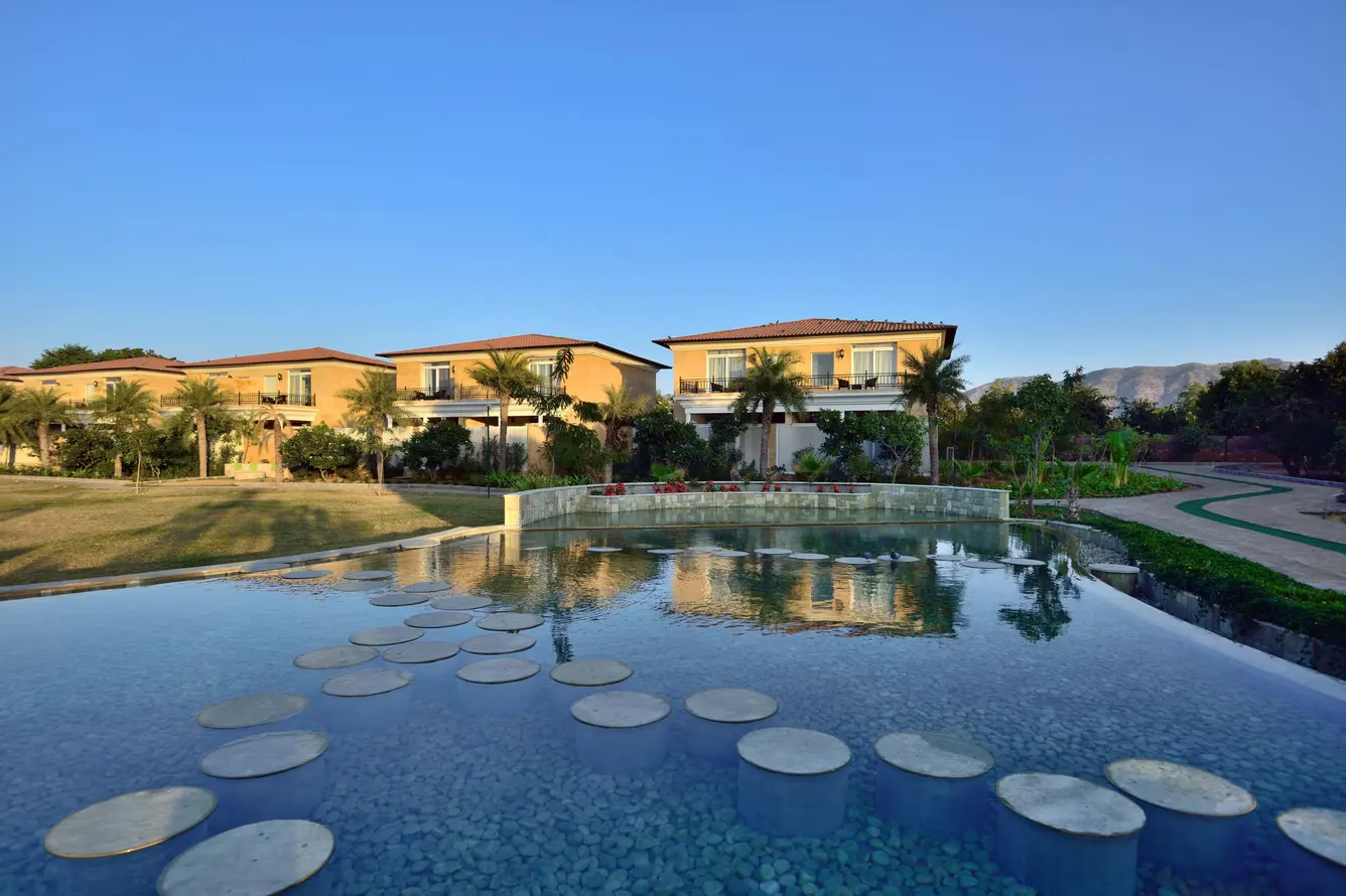 Premium pool-facing villas at The Westin Resort & Spa Pushkar providing luxurious accommodation for wedding guests in the holy city of Pushkar