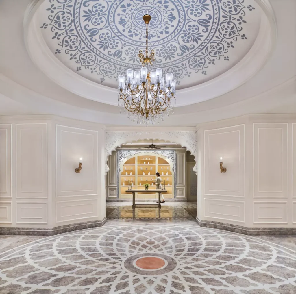 Domed corridor leading to in-house perfumery at Raffles Udaipur