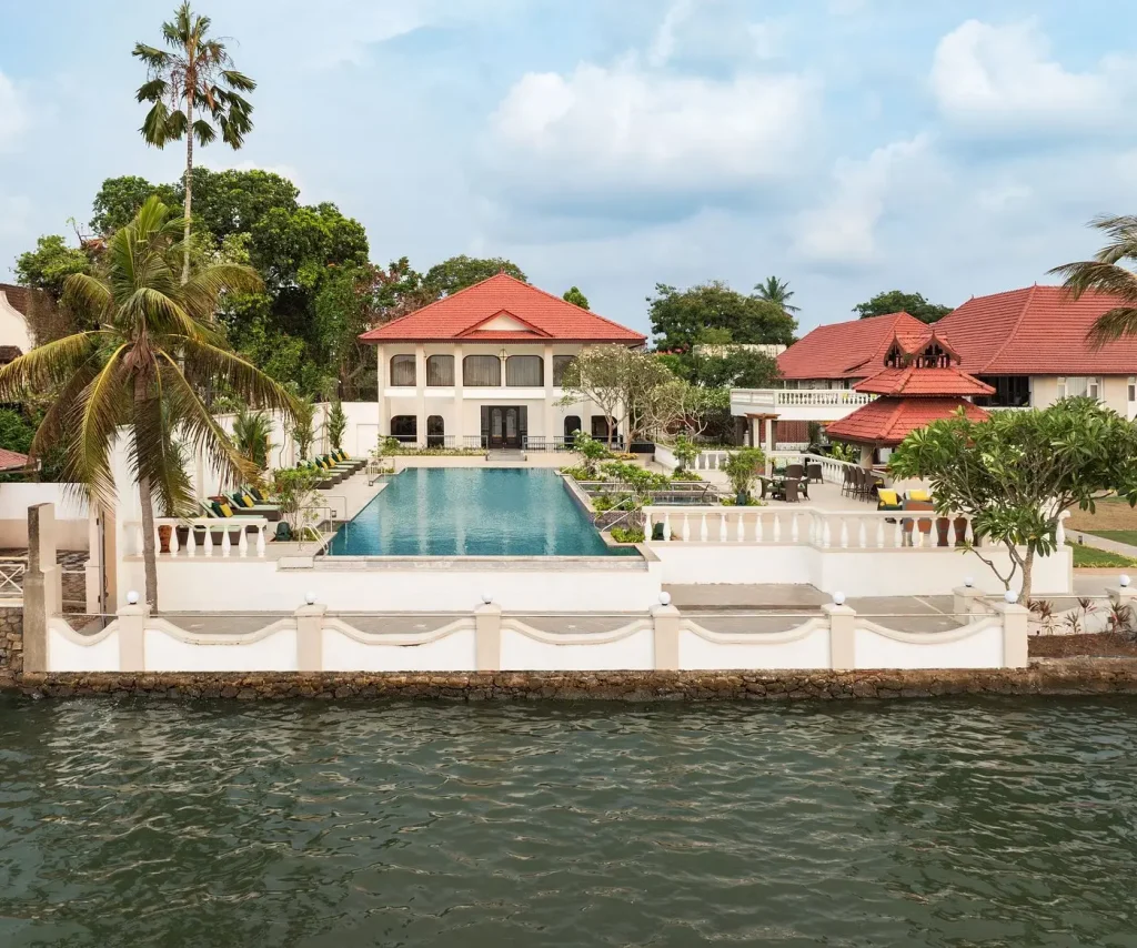 Infinity pool with backwater and harbour view at Taj Malabar Resort & Spa Kochi